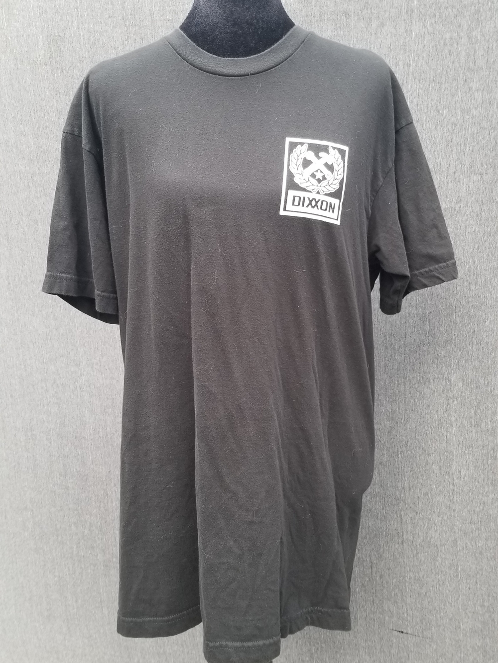 DIXXON Black Short-Sleeve Crew Tee with White Chest Logo -104